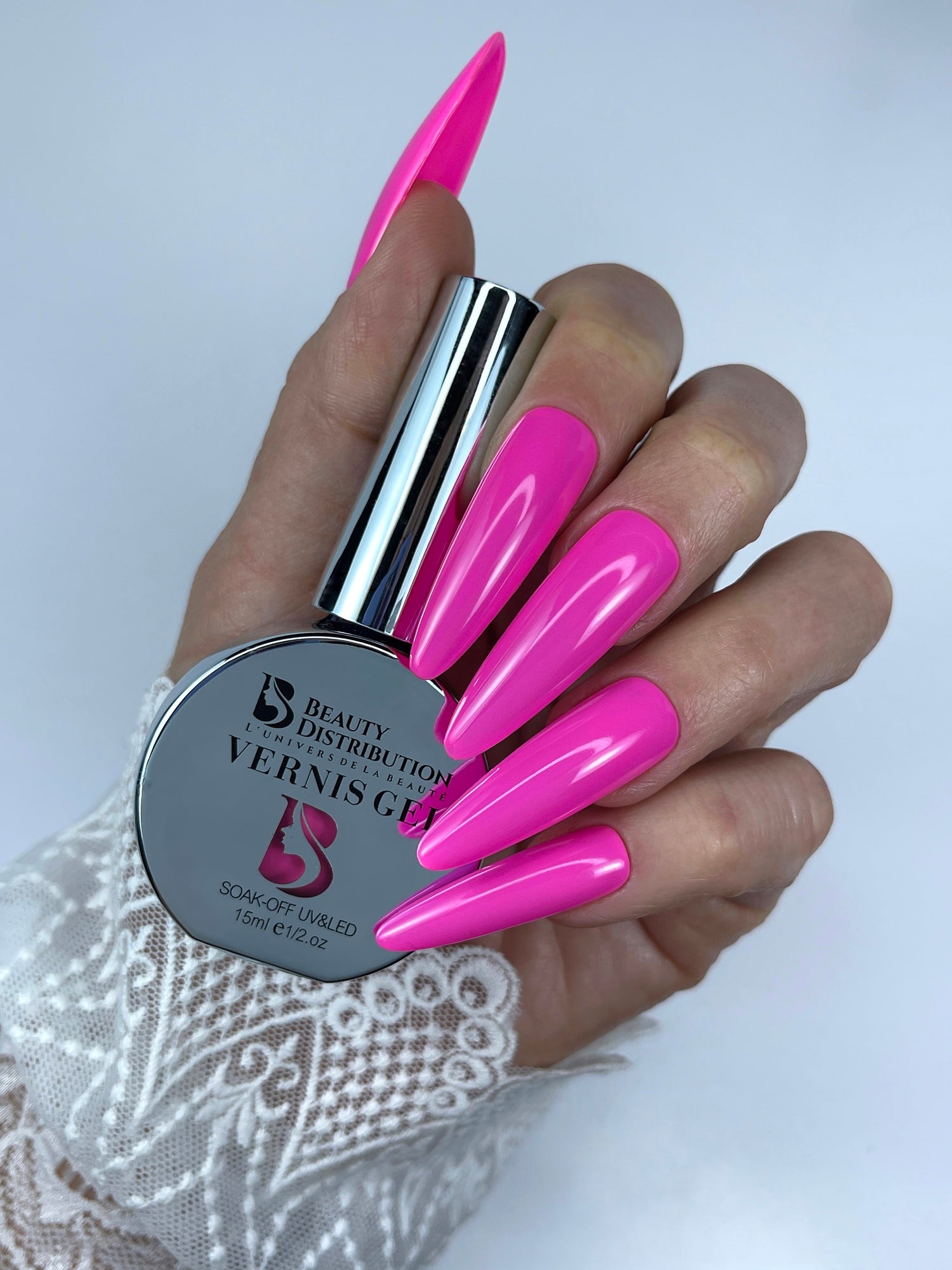 Neon Pink Gel Polish 10