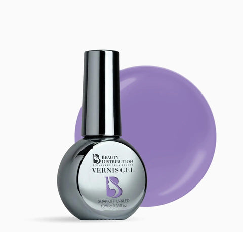 Vernis Semi-Permanent Gel UV LED 10ml  Teinte 22-17 Violet Lavande / Lilas Beauty Distribution