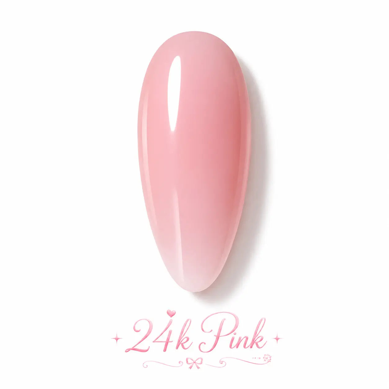 vernis gel 24K Pink Beauty Distribution, teinte rose nude brillante, capsule ongle élégante, finition glossy, vernis semi-permanent UV/LED pour manucure professionnelle.