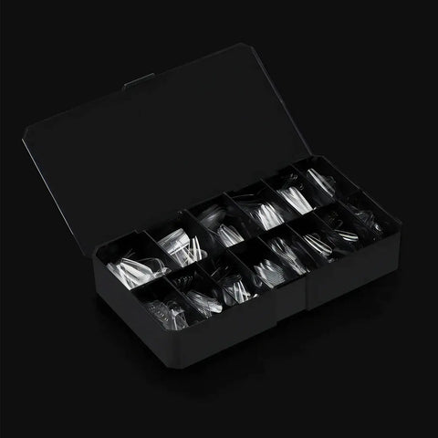 Capsules Prémium Ongles Gel Coffin Long Courbure Prononcée - Kit Pro 600 pcs Gel X Beauty Distribution