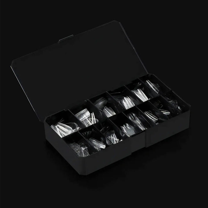 Capsules Prémium Ongles Gel Coffin Long Courbure Prononcée - Kit Pro 600 pcs Gel X Beauty Distribution