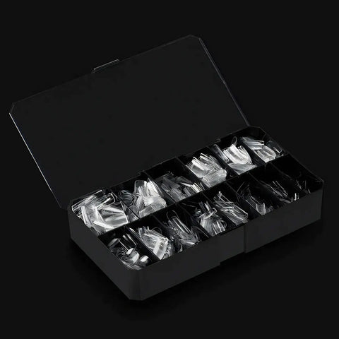 Capsules Prémium Ongles Gel Carrées Medium Courbure Prononcée - Kit Pro 600 pcs Gel X Beauty Distribution