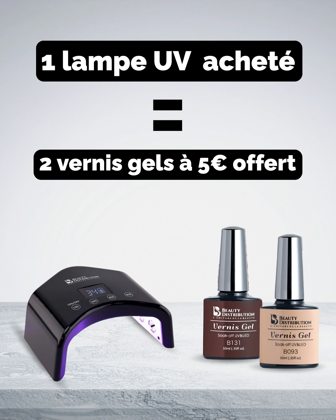 Lampe UV Rechargeable  + 2 vernis gels offerts