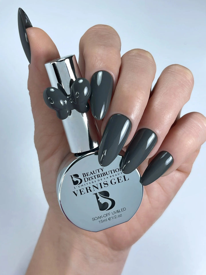 Vernis Semi-Permanent Gris Anthracite A156 15ml Beauty Distribution