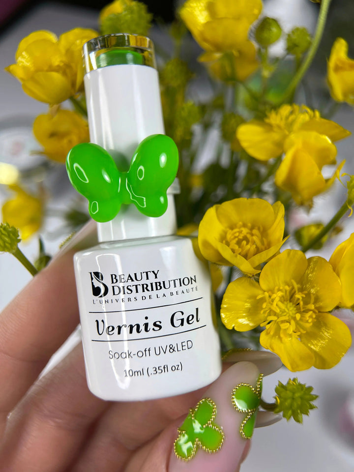 Vernis Semi-Permanent UV/LED B070 Vert Vif  Beauty Distribution 10ml Beauty Distribution
