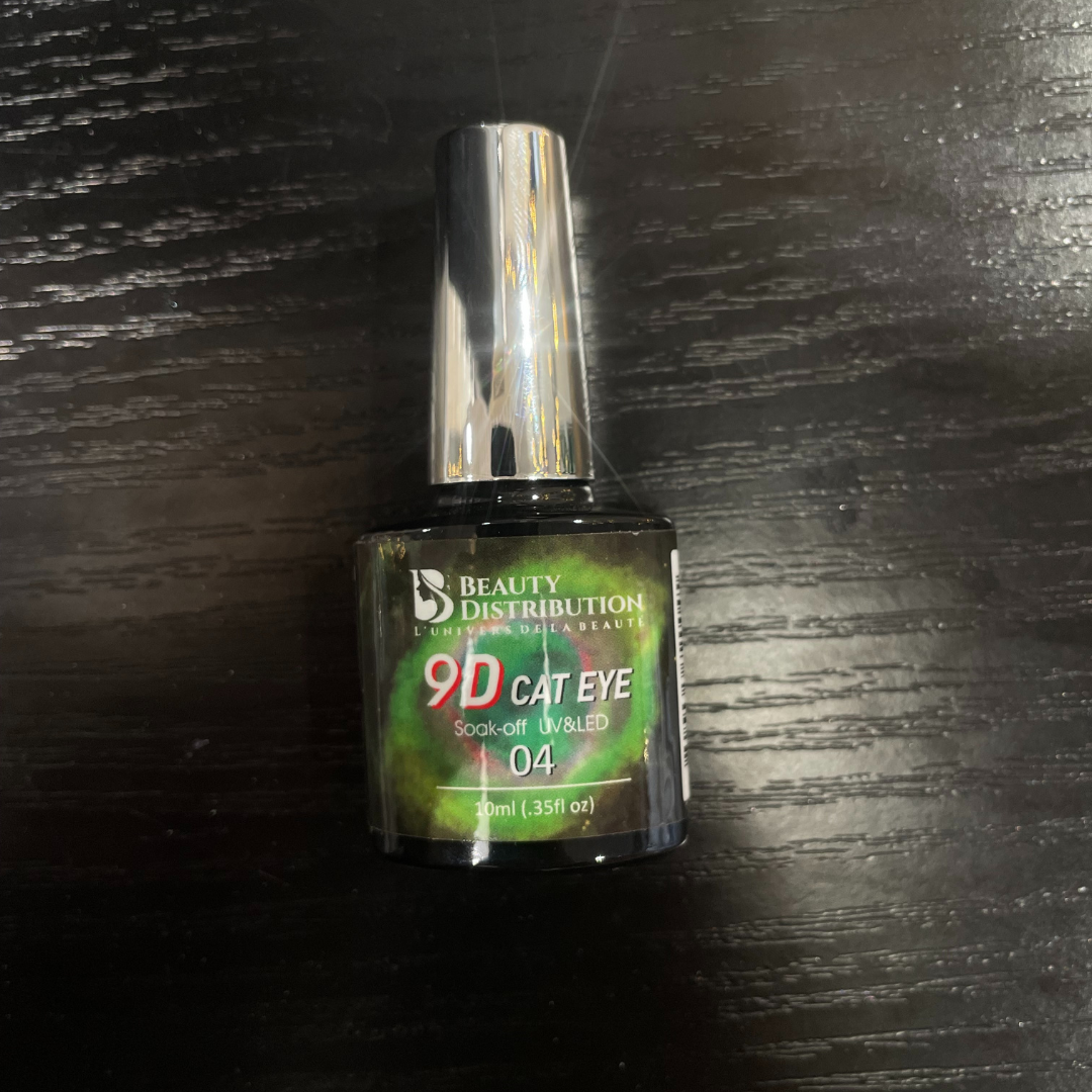 Gel Polish 9D Cat eye Galactic green Glow 4