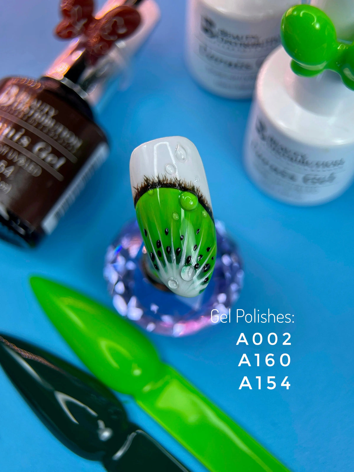 Vernis Semi-Permanent Sparkling Neon Green A002 Beauty Distribution