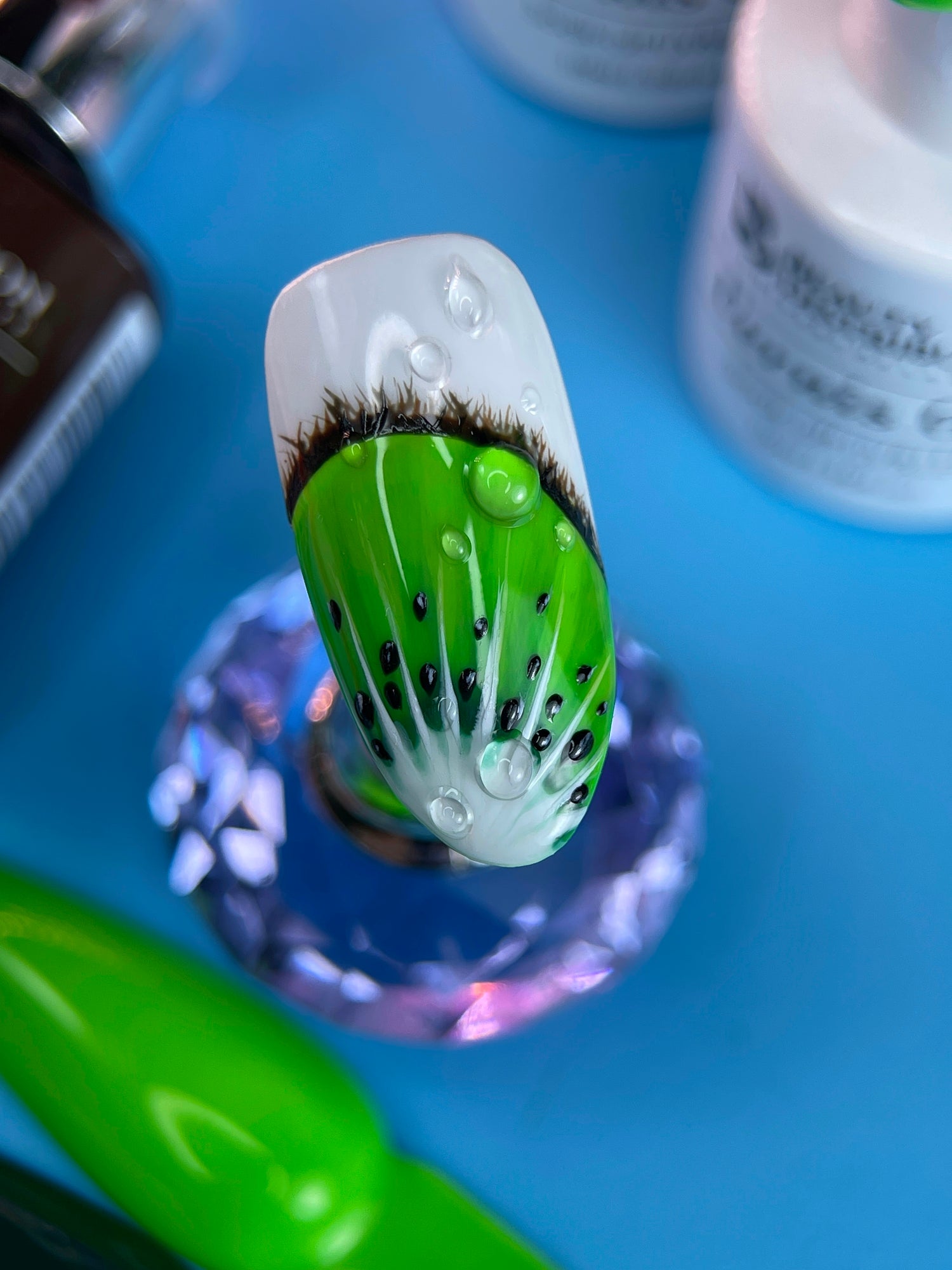 Gel Polish Sparkling Neon Green A002