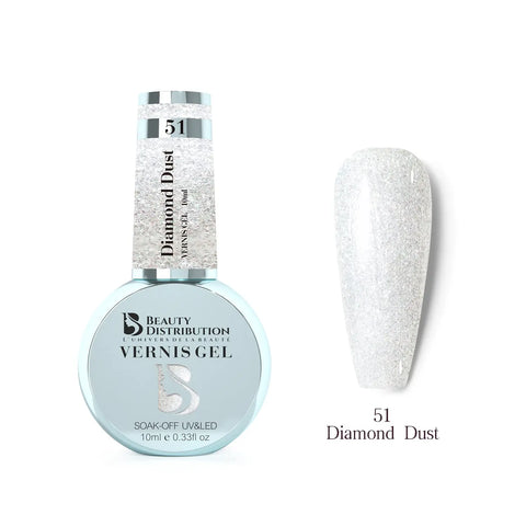 Vernis Semi-Permanent Diamond Dust 51 – L’éclat Diamant pour Prothésiste Ongulaire Beauty Distribution