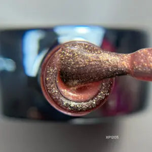 Vernis Semi-Permanent XP1205 – Pêche Corail Scintillant Beauty Distribution
