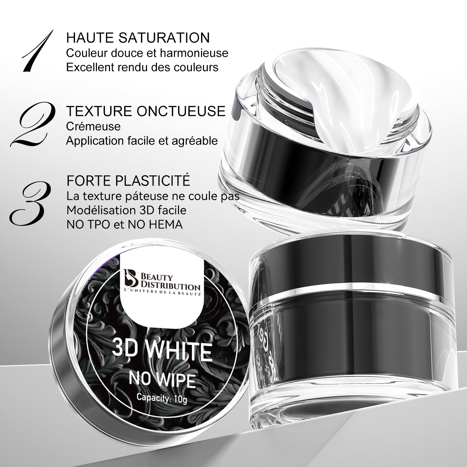 Gel 3D Blanc Sans Résidu 10 Grammes