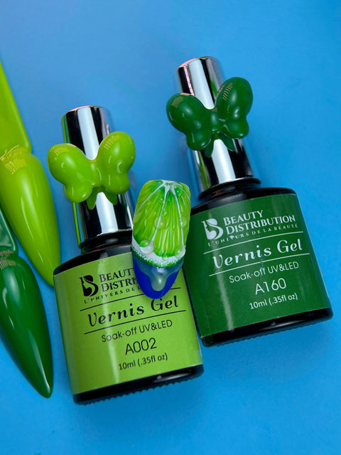Vernis Semi-Permanent Gel UV LED 10ml – Teinte A160 Vert Émeraude Profond - Beauty Distribution