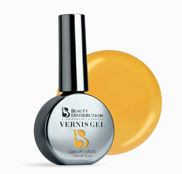 Vernis Semi-Permanent A001 – Jaune Soleil Éclatant Beauty Distribution