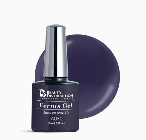 Vernis Semi-Permanent Beauty Distribution –A030  L'Élégance de l'Aubergine Profond - Beauty Distribution