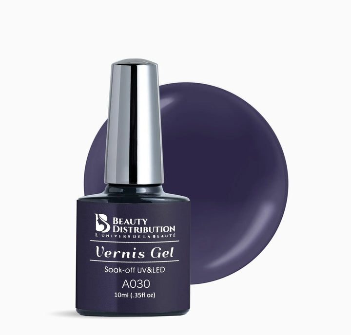 Vernis Semi-Permanent Beauty Distribution –A030  L'Élégance de l'Aubergine Profond - Beauty Distribution