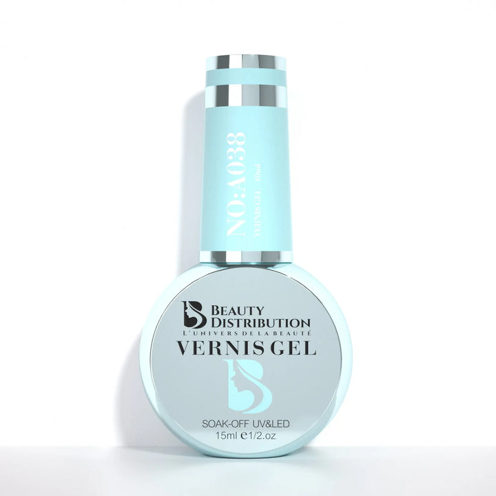 Vernis Semi-Permanent A038 – Azure Pastel : Une Parenthèse de Fraîcheur Beauty Distribution
