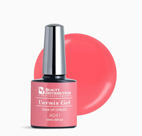 Vernis Semi-Permanent A041 – Corail Vibrant & Vitaminé - Beauty Distribution