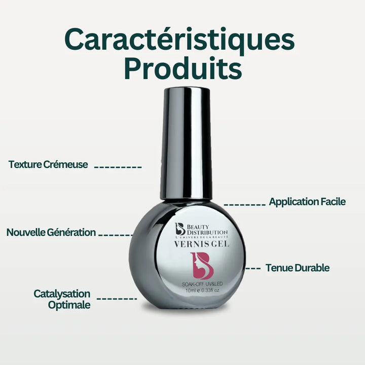 Vernis Semi-Permanent A043 – Rose Corail Pétillant - Beauty Distribution