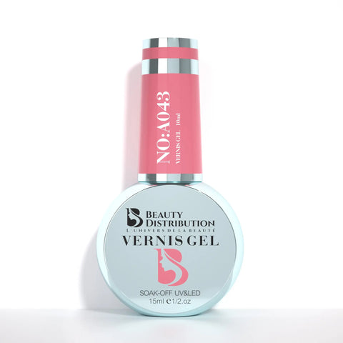 Vernis Semi-Permanent A043 – Rose Corail Pétillant - Beauty Distribution