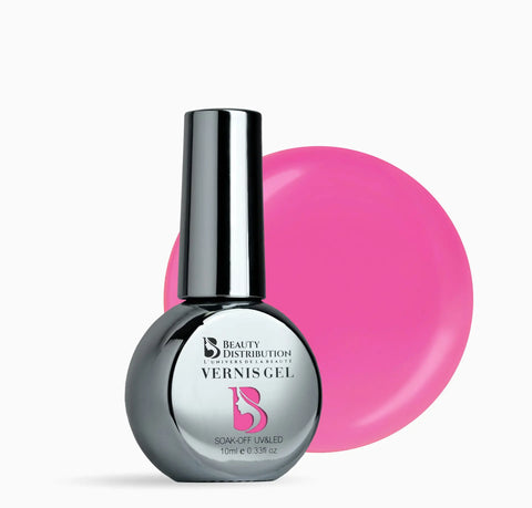 Vernis Semi-Permanent Gel UV/LED - Teinte A059 Rose Fluo Éclatant (10ml) Beauty Distribution