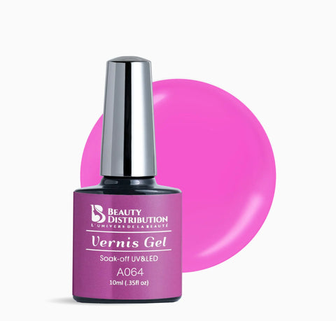 Vernis Semi-Permanent A064 – Rose Magenta Vibrant & Audacieux - Beauty Distribution