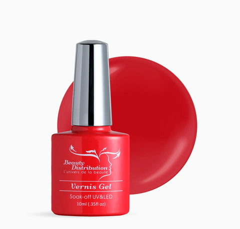 Vernis Semi-Permanent  A108  Le Rouge Anglais Absolu & Incandescent - Beauty Distribution