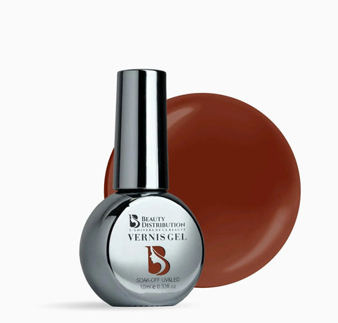 Vernis Semi-Permanent Gel UV LED 10ml – Teinte A154 Terracotta / Rouge Brique Beauty Distribution