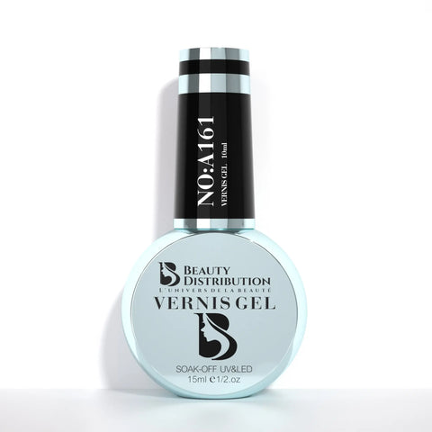 Vernis Semi-Permanent A161 Noir Obsidienne  Haute Pigmentation – UV/LED Beauty Distribution