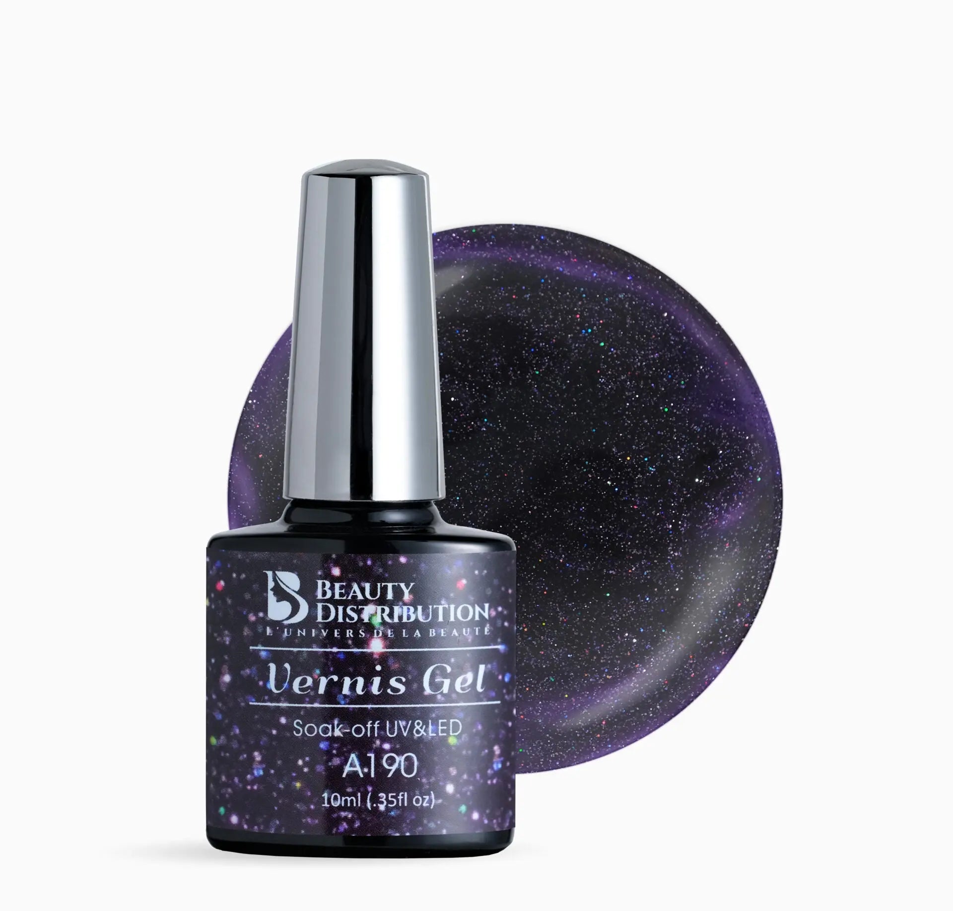 Vernis Semi-Permanent Beauty Distribution  A190 Galaxy Purple Beauty Distribution