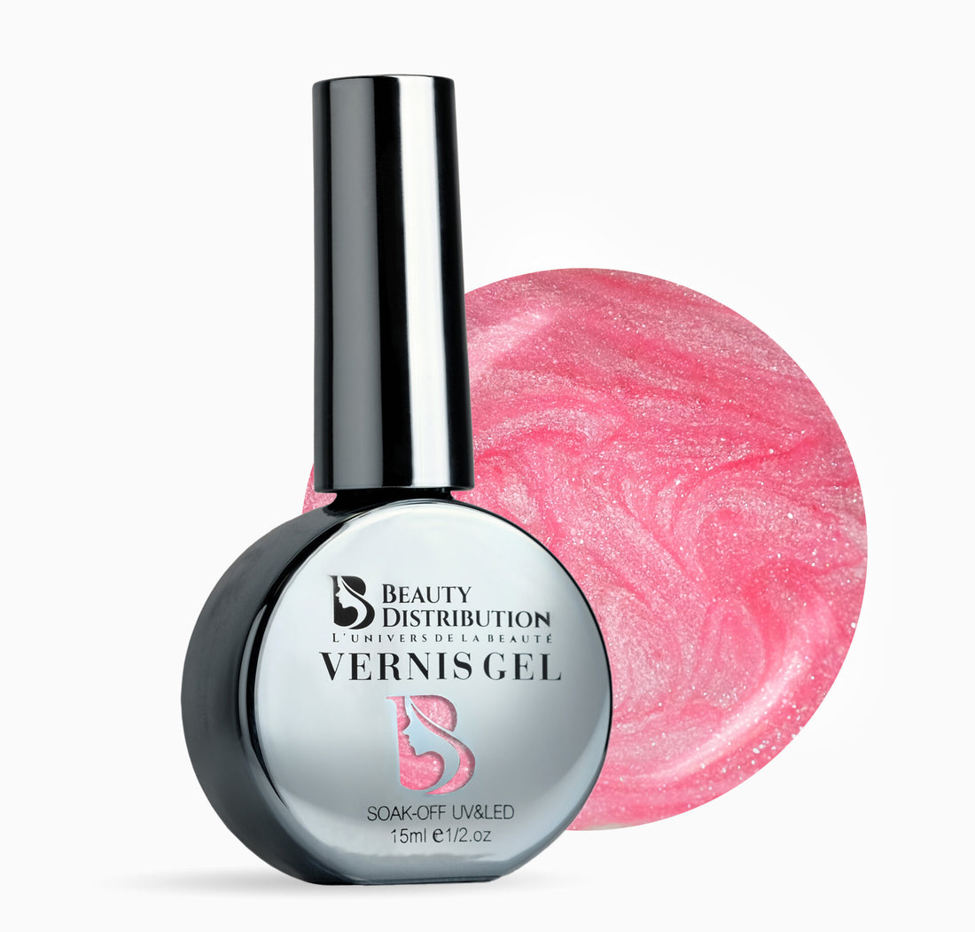 Gel Polish  Glitter pink A198