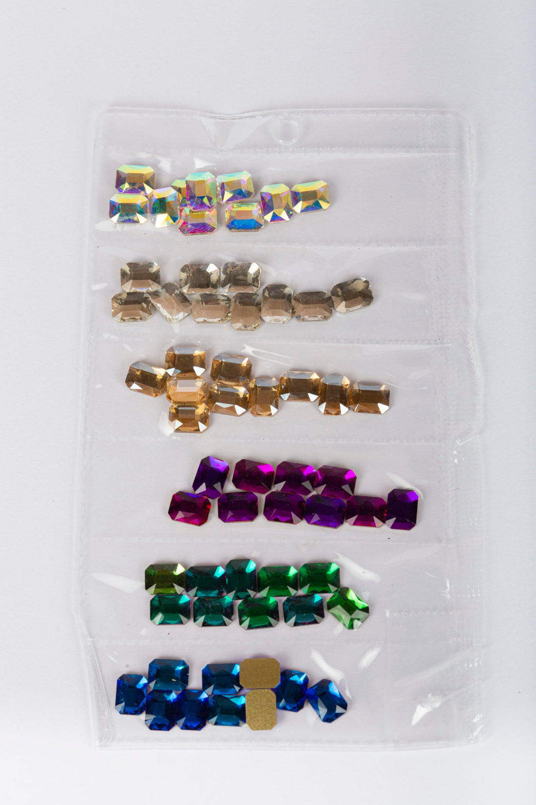 Rhinestones for nail art: precious stone effect 6 colors