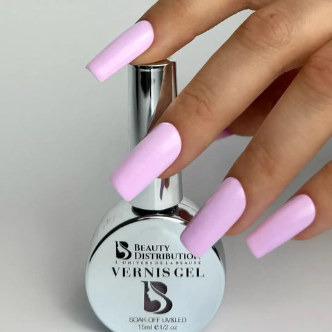 Vernis Semi-Permanent Gel UV/LED - Teinte A227 Violet Lilas Pastel (10ml) Beauty Distribution