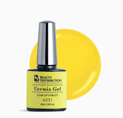 Vernis Semi-Permanent UV/LED A231 - Jaune Solaire Vibrant Beauty Distribution