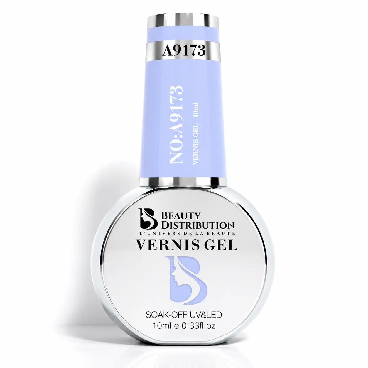 Vernis gel semi-permanent Beauty Distribution A9173 bleu lavande, flacon 10 ml,