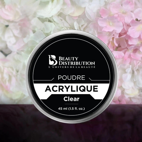 Poudre Acrylique Clear – Haute Transparence & Solidité – Beauty Distribution (45ml) Beauty Distribution