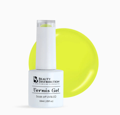 Vernis Semi-Permanent UV/LED B042 Jaune Néon  Beauty Distribution - Beauty Distribution