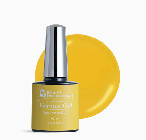 Vernis Semi-Permanent UV LED  B051 Jaune Imperial (10ml) Beauty Distribution