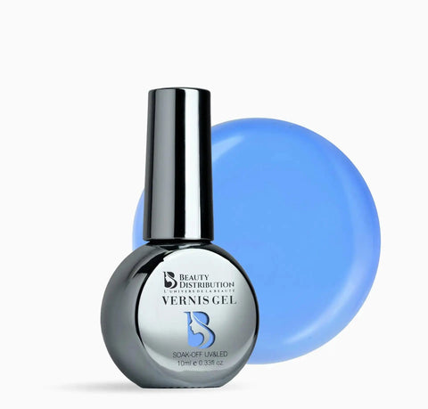 Vernis Semi-Permanent Gel UV LED 10ml – Teinte B080 Bleu Horizon Vibrant Beauty Distribution