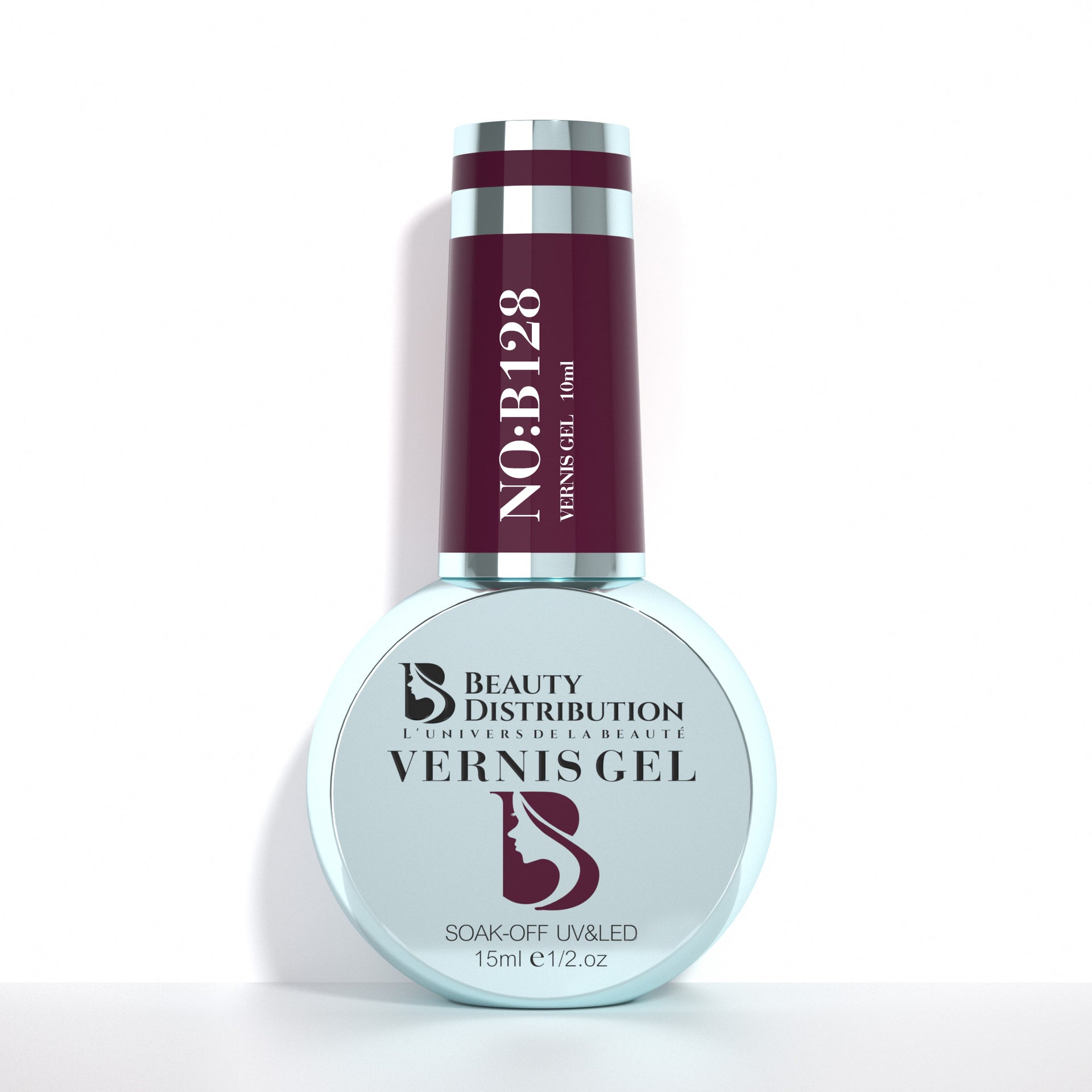 Vernis Semi-Permanent B128  L’Élégance Absolue d’un Rouge Amarante