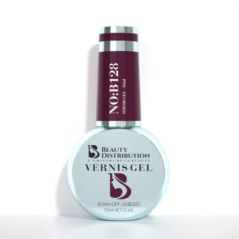 Vernis Semi-Permanent B128  L’Élégance Absolue d’un Rouge Amarante Beauty Distribution