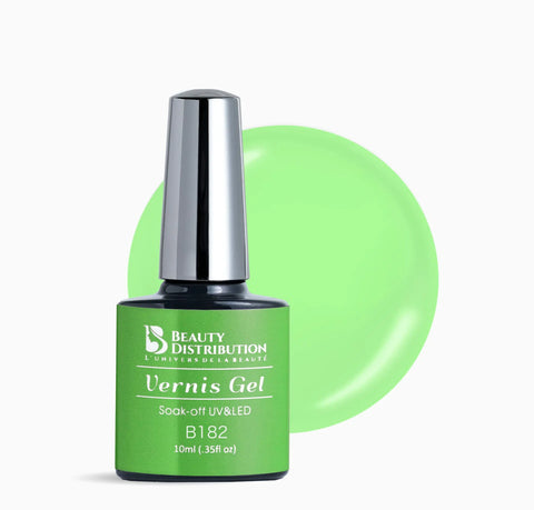 Vernis Semi-Permanent UV/LED B182 – Vert Pastel Lumineux (10ml) Beauty Distribution