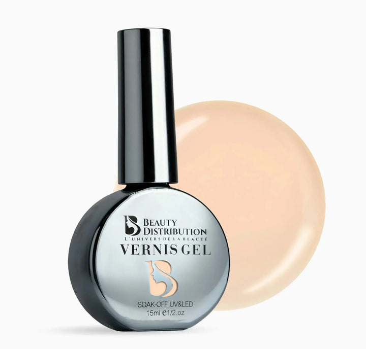 Vernis Semi-Permanent Gel UV/LED - Teinte B284 Nude Pêche Naturel (10ml) Beauty Distribution