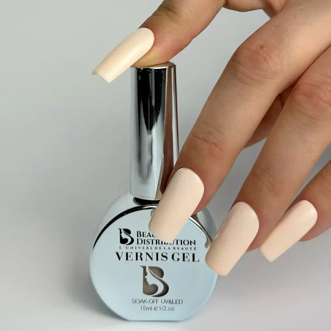 Vernis Semi-Permanent Gel UV/LED - Teinte B284 Nude Pêche Naturel (10ml) Beauty Distribution