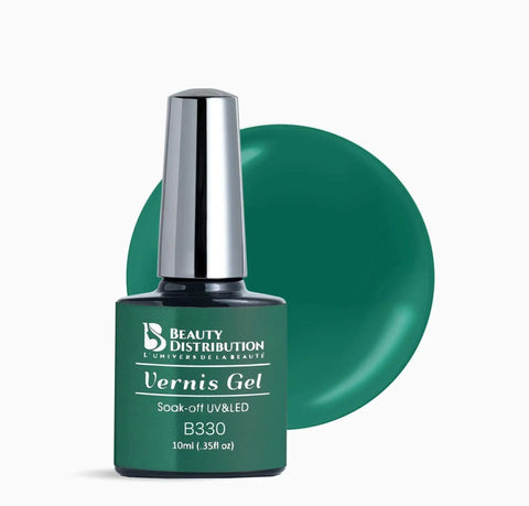 Vernis Semi-Permanent Professionnel B330  Vert Émeraude Hypnotique (10ml) Beauty Distribution