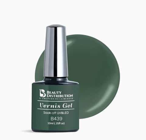 Vernis Semi-Permanent B439 – L'Élégance du Vert Forêt Profond Beauty Distribution
