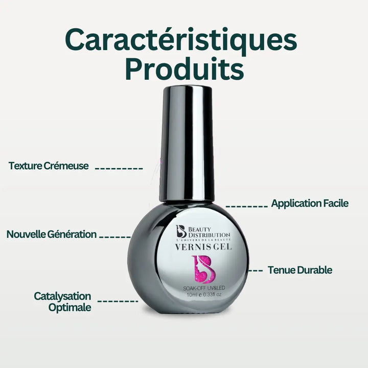 Vernis Semi-Permanent B479 – Violet Fuchsia Irisé Beauty Distribution