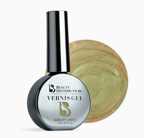 Vernis Semi-Permanent B495 Or Irisé 15ml Beauty Distribution