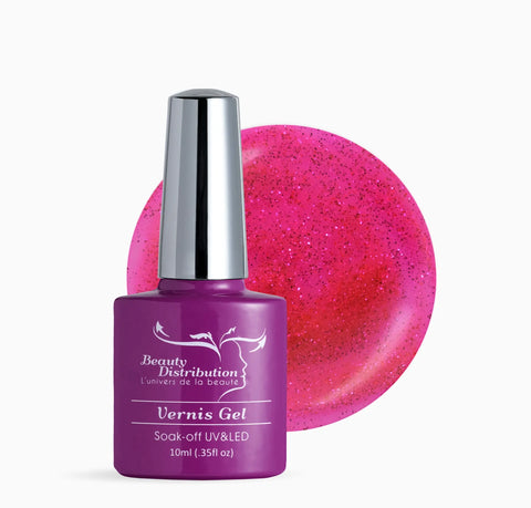 Vernis Semi-Permanent Fuchsia Scintillant  B543 - Beauty Distribution