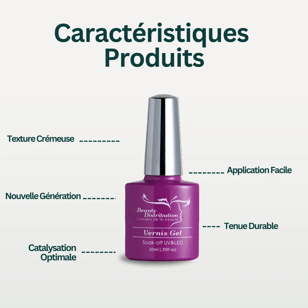 Vernis Semi-Permanent Fuchsia Scintillant  B543 - Beauty Distribution