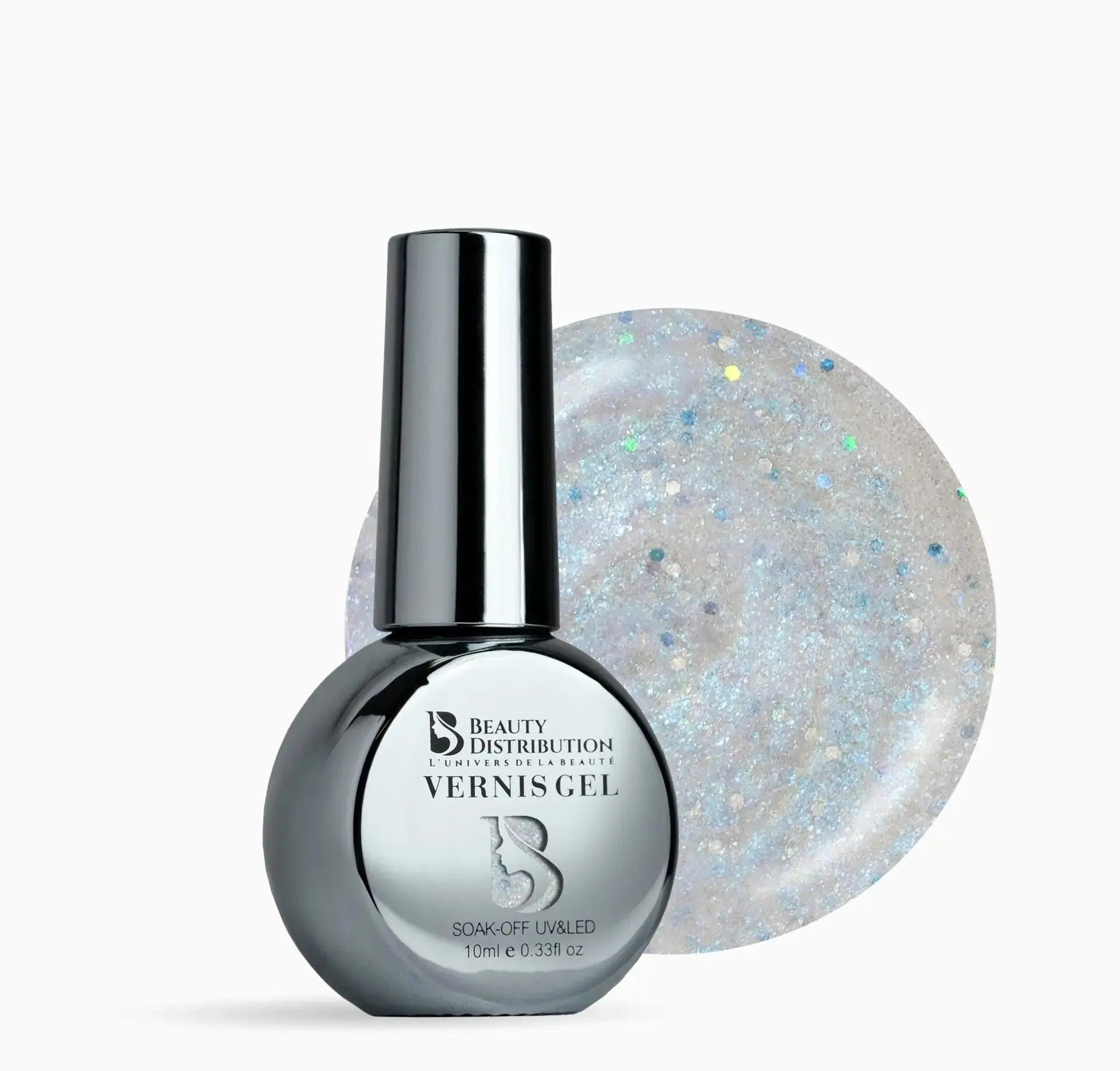 Vernis Semi-Permanent B581 – Éclat Holographique Galactique 10ml Beauty Distribution